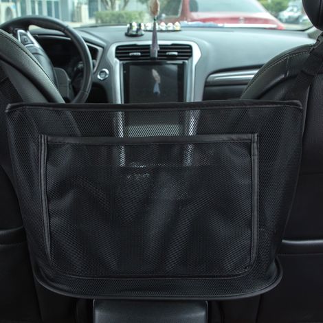 Auto-Netztaschen – Sitz-Netztaschen – Sitzaufbewahrungstaschen – Aufbewahrungsnetztaschen – Schwarze Gurtbandeinfassung für Autos (1/3)