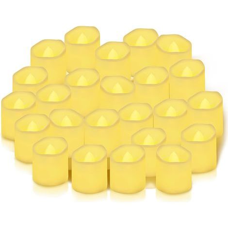 24 x LED Flickering Flameless Electronic Candles for Party Decoration, Flameless Candles, Birthday, Wedding, Christmas, Easter (1/5)