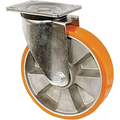 Roue Althane bandage polyurethane - Pivotante - 125 - 450