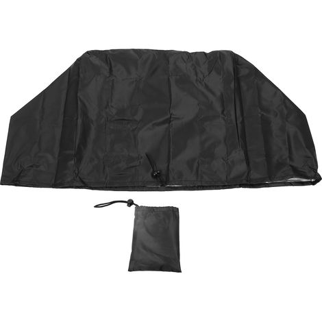 Copertura per forno per pizza con maniglia per il trasporto e tasca per accessori, forma quadrata, in tessuto 420D argentato con rivestimento antipolvere. (1/5)