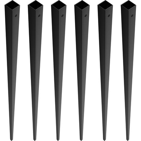 Mophorn Metallbaluster für Treppen, 44 x 0,5 Zoll quadratische dekorative Geländerspindeln aus Aluminiumlegierung, 11er-Packung Deckbaluster mit Schrauben (1/5)