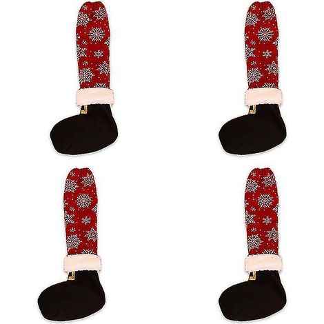 4 copertine per le gambe della sedia, decorativo tavolo, ideale per una cena di Natale o di partito. (1/5)
