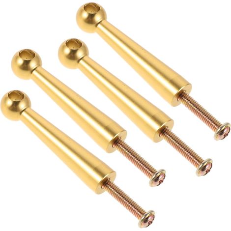 4 connecteurs métalliques dorés pour meubles, barreaux de balustrade en verre (trou 7/32 po), (1/5)