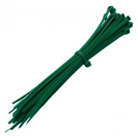 100 Attache Cable Universels VERT -3.6x200mm- Serre Cable et Collier de Serrage Plastique – Solution de Gestion de Câbles Efficace et Robuste - Attaches Cable Vert de Haute Qualité (1/5)