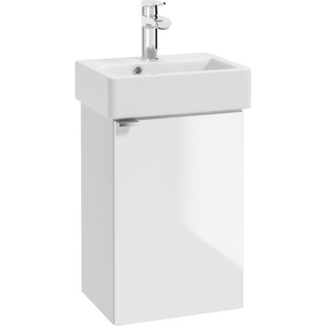 Mobile lavabo Deftrans WIRGINIA D40, bianco lucido, a parete. (1/2)
