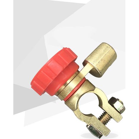 Cosse batterie coupe circuit antivol , coudee - Interrupteur de coupure d'alimentation automobile en forme de L (rouge, 17 mm)
