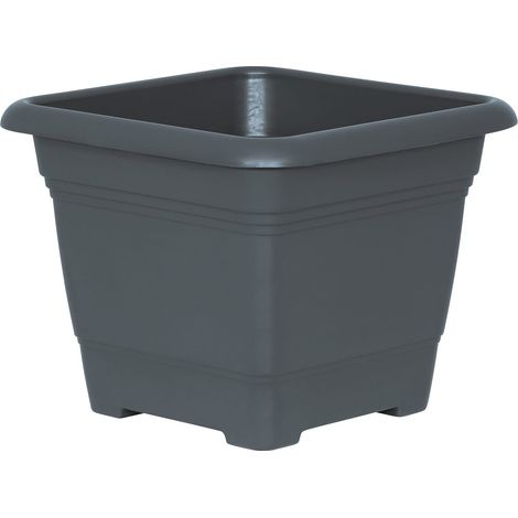 Geli Pflanzkübel NORA Anthrazit 28 cm quadratisch - Kunststoff