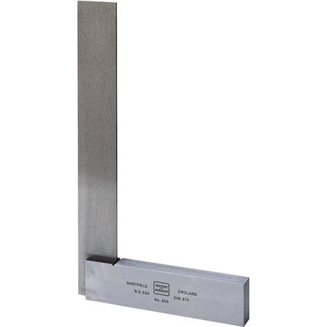 Moore & Wright 40012 Engineer's Square Grade B 300mm (12in) (Retail Packaging)