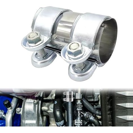 Exhaust Sleeve, Exhaust Clamp, Double Exhaust Collar, Automotive Exhaust Systems, Diameter 50 mm (50×95 mm) (1/4)