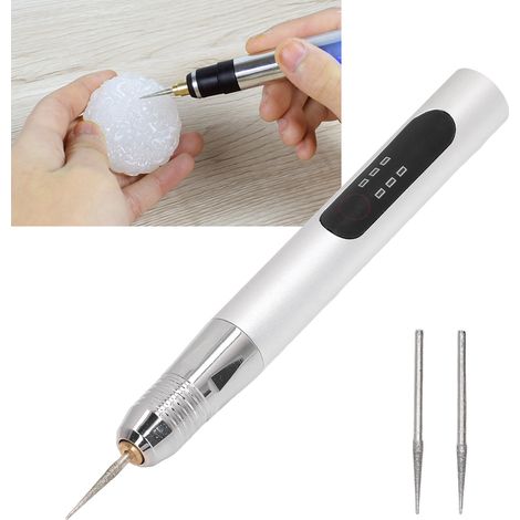 Stylo graveur électrique miniature à trois vitesses, stylo de polissage et de lettrage, 5 V (1/5)