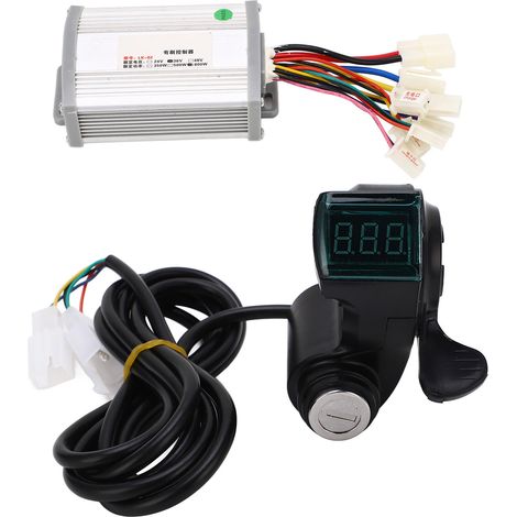 Kit de contrôleur de moteur de vélo, 36V 800W, indicateur d'accélération, contrôleur de moteur à balais sensible avec boutons de modification intégrés. (1/5)