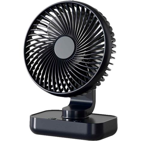 Ventilador De Mesa Oscilante - Batería 4500 Mah - 4 Velocidades - Pantalla Digital - Entrada De Carga Rápida 2 A - Diámetro 5,5 Pulgadas - Para Oficina Hogar Exterior (1/5)