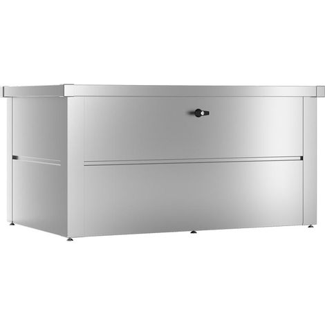 GUARDI Coffre de jardin - taille S - Argent métallisé - 135x65x69 - acier (1/5)
