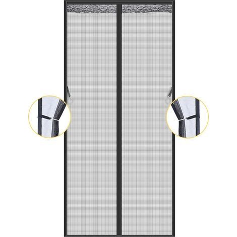 Moustiquaire Porte Fenêtre Magnétique 70x210cm Rideau Porte Anti Mouche Insecte Moustiquaire Aimantée Bande Adhésive Fermeture Automatique Maille (1/4)