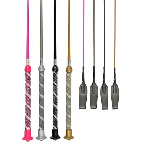 Frustino satinato modello Silver con manico in gomma lunghezza 65 cm - Rosa (1/5)