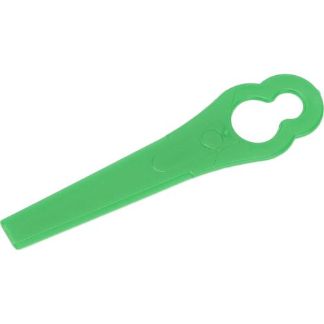 Lot de 100 lames de rechange en plastique pour coupe-bordures, adaptées aux tondeuses à gazon, de 80 mm de long, ouverture de 11 x 7 mm, vertes. (1/5)