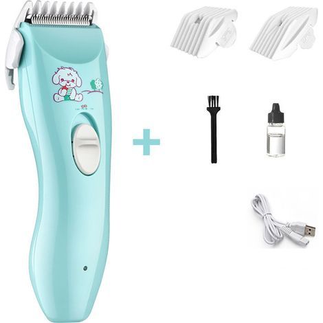 Tondeuse À Cheveux Bébé - Tondeuse Silencieuse Pour Enfants 0-12 Ans - Lame En Céramique - Tête Lavable - Avec Peigne Guide - 1 Pièce (1/5)