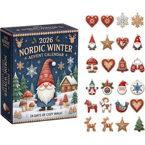 Boîte mystère de Noël avec figurine lutin champignon, décoration surprise festive pour sapin, maison, fête et collection (1/4)