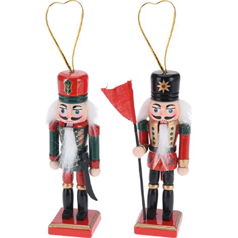 Pendenti per Albero di Natale schiaccianoci decorazioni natalizie set da 2