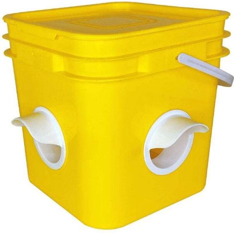 Kit d'alimentation à 4 ports pour poulailler Mangeoire Abreuvoir avec lot de 4 mangeoires étanches à la pluie pour volaille Outils spéciaux pour l'élevage de poulets et canards (1/4)