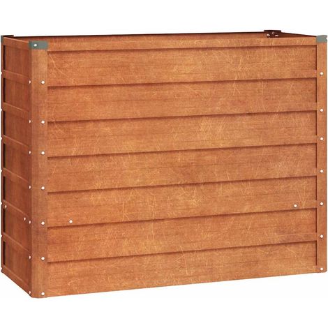 Maison Exclusive - Letto Rialzato da Giardino Ruggine 100x40x77 cm Acciaio Corten