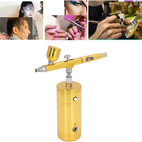 Mini-Akku-Farbpistolen-Set für unterwegs mit Luftpumpe, Markern und Airbrush für Modellbau und Farbgebung unter atmosphärischem Druck (1/5)