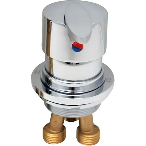 Separate shower diverter valve, chrome-plated brass shower mixer with diverter, hot and cold water connection, ideal for shower cubicles (1/4)