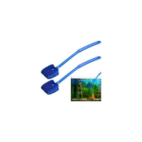 2PCS Brosse De Nettoyage d'Aquarium en Eponge 40CM Grattoir d'Algues d'Aquarium Double Face Accessoires de Nettoyer la Vitre pour Aquarium
