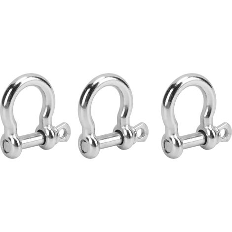 Manille à vis en arc pour bracelet paracord - Ancre à goupille de sécurité - 3 pièces (1/5)