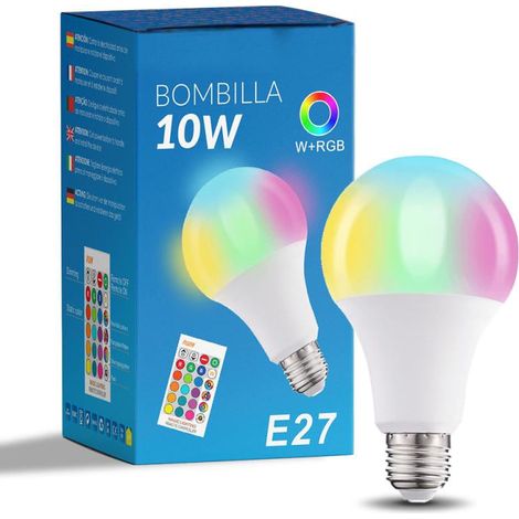 IluminaShop - Bombilla LED Future A60 E27 10W RGB+W con Mando (1/2)