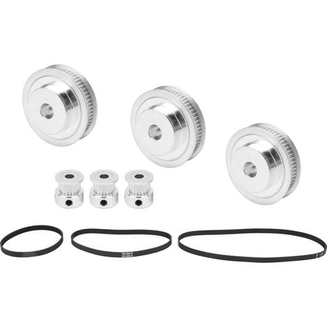 Roue synchrone 20 dents / 60 dents, alésage 8 mm, courroie de distribution 2GT200/280/400 mm (1/5)