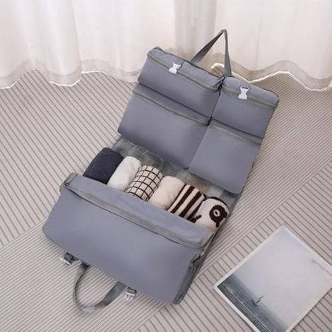 Cubes d'emballage à 7 poches, organiseurs de bagages pour accessoires de voyage, sac de rangement pour vêtements, sous vêtements, sac de rangement multicouche, cube d'emballage à suspendre, organiseur (1/5)