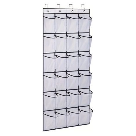 Rangement Panier Suspendu - Étagère à Chaussures à Fixer sur Porte - Organiseur Mural Gain de Place pour Entrée, Placard et Dressing (1/5)
