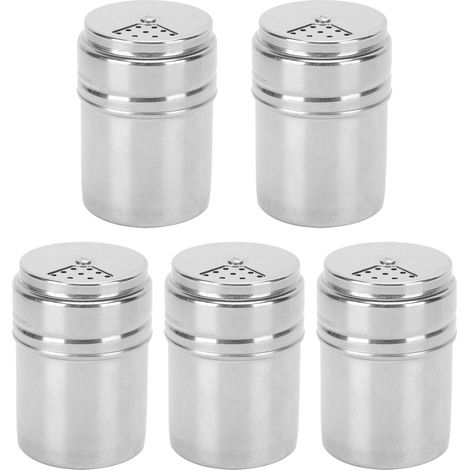 5 Gewürzgläser aus Edelstahl mit Deckel (1/5)
