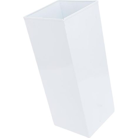 Porte-parapluie en métal blanc, rectangulaire, ajouré, idéal pour l'entrée, la maison, le bureau ou l'hôtel. (1/5)