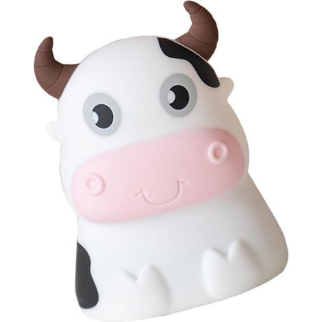 Veilleuse Dessin Animé en Silicone Forme Vache Lampe de (1/5)