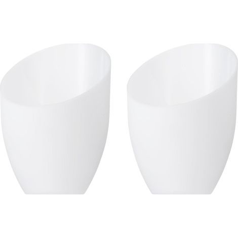 5,3 Zoll hoch, 4,3 Zoll Durchmesser, 1,2 Zoll verstellbarer Lampenschirm aus Kunststoff, 2er-Pack, Ersatzlampenschirm für LED-Steh- und Tischlampen, weiß (1/5)
