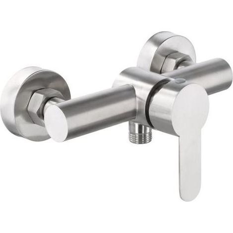Mitigeur de Douche Mural, Robinet Douche Universel Acier inoxydable 304, Mitigeur Monocommande Douche avec Accessoires de Montage pour Eau Froide et Chaude (1/4)