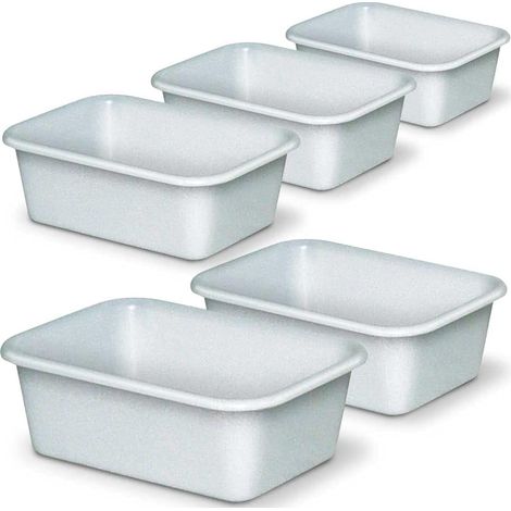 BRB 5 Lebensmittelwannen, Inhalt 12 Liter, LxBxH 440 x 320 x 155 mm, weiß, PE-HD