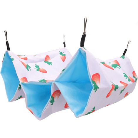 Hamac tunnel double couche pour hamster, lit tunnel doux et confortable pour hamster, rat, furet, planeur de sucre. Libérez la nature de votre animal (1/5)