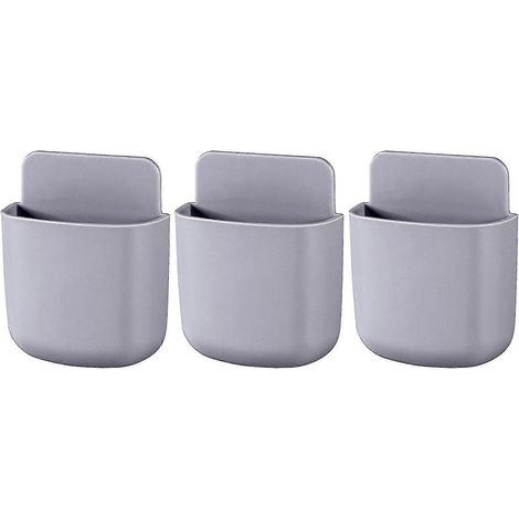 Support mural de rangement pour téléphone portable, idéal pour la maison, le bureau et les fournitures scolaires (lot de 3). (1/5)