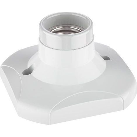 Plafonnier/douille de lampe - AIMOONSA - Pied de lampe - E27 1x max 60W - Blanc brillant - Plastique 91x53x91mm (1/5)