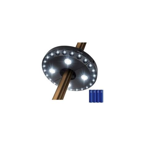 Lampes pour Parasol Patio Parapluie Light 3 Mode de luminosité 28 lumières LED à 220 Lux- porter 4 x AA à piles, Parapluie bâton léger pour parapluies de terrasse, le camping, tentes ou à l'extérieur (1/5)