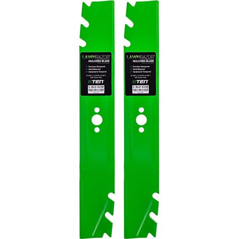 Lot de 2 Lames pour plateau 76,2 cm Toro TimeMaster Exmark 116-6358-03 Paillage à denté