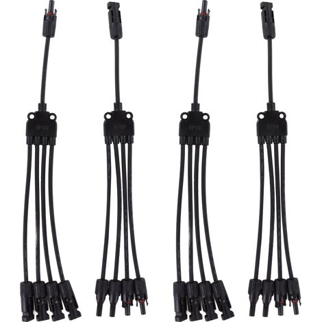 2 jeux de câbles solaires photovoltaïques, branche en Y, câble parallèle, adaptateur PV, connecteur mâle femelle IP67 1000VDC LTY4