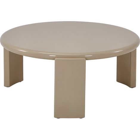 Table basse en MDF - Beige brillant - ZYRENIA
