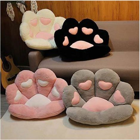 Coussin Pattes De Chat - 60x60 Cm - Pour Chaise Canapé Fauteuil - Rose - 1 Pièce (1/5)