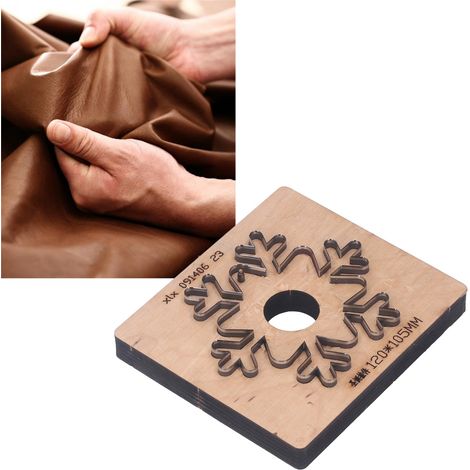 Moule à découper le cuir en forme de flocon de neige de Noël, outil de poinçonnage manuel, moule à découper le cuir (1/5)