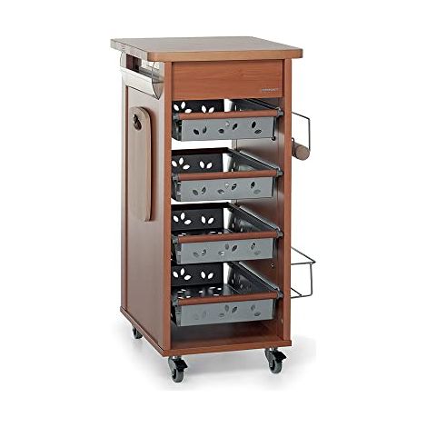 Foppapedretti Bistrot Metallo Truciolato, Legno Noce, Legno naturale
