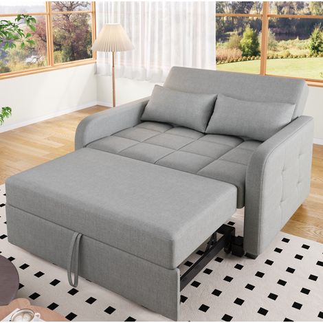 Schlafsofa 127x75x94 cm Antikgrau Schaumstoff mit verstellbarer Rückenlehne (1/5)